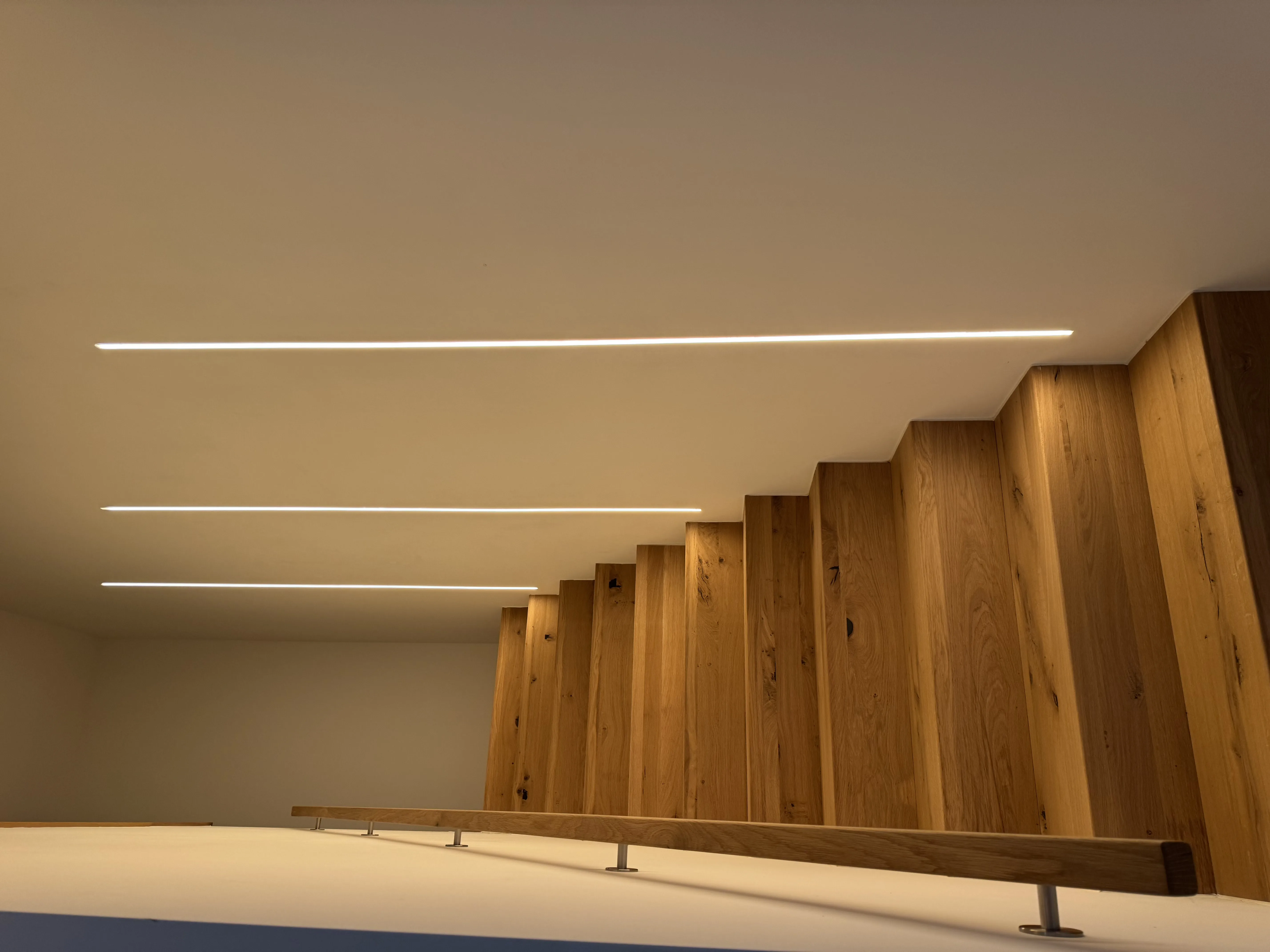 Loxone Lichtsteuerung an einer Treppe